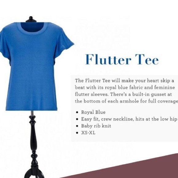 Cabi Flutter Tee #6132 Blue - Picture 2 of 7